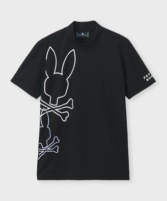 [GOLF]アウトライン2BUNNY 　ドライメッシュモックネックTシャツ