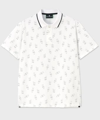 [GOLF] DotAirアウトライン2BUNNY 　総柄ポロシャツ
