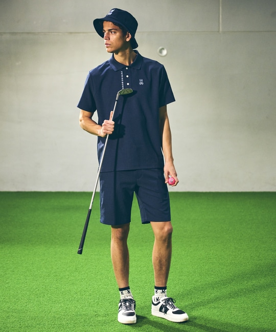 [GOLF]EVALET®  アムンゼン襟デザインポロシャツ