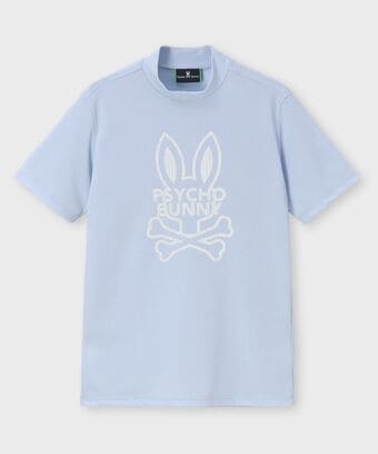 [GOLF]ビッグラインロゴ　 ドライミニワッフル モックネックTシャツ