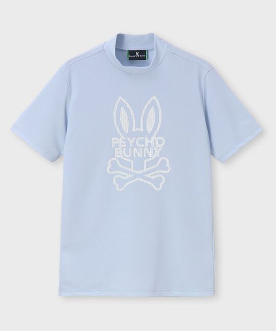 [GOLF]ビッグラインロゴ ドライミニワッフル モックネックTシャツ