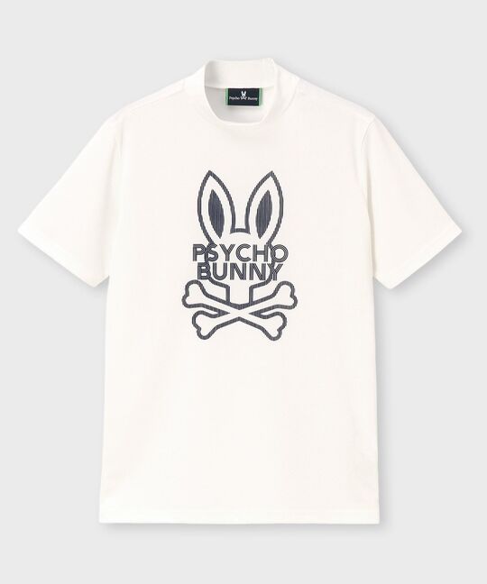 [GOLF]ビッグラインロゴ ドライミニワッフル モックネックTシャツ