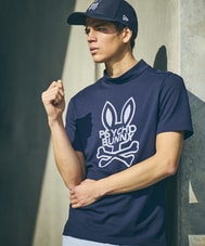 [GOLF]ビッグラインロゴ ドライミニワッフル モックネックTシャツ