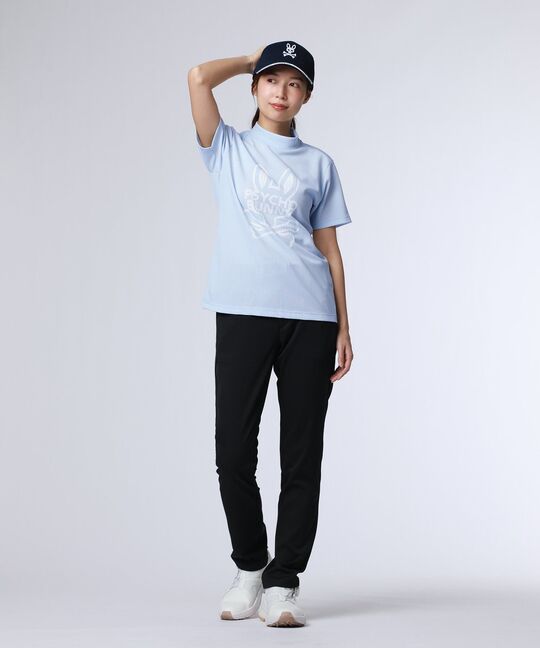 [GOLF][WOMEN]ビッグラインロゴ ドライミニワッフル モックネックTシャツ