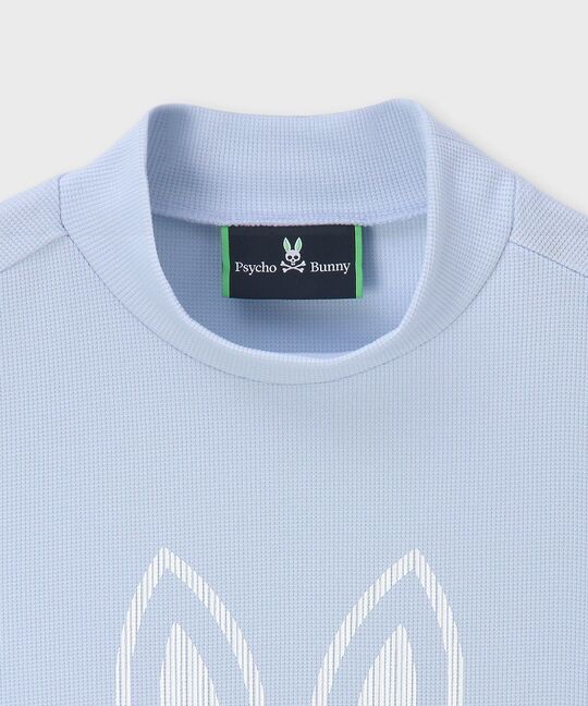 [GOLF][WOMEN]ビッグラインロゴ ドライミニワッフル モックネックTシャツ