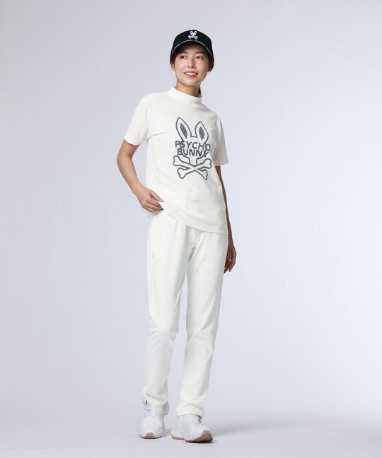 [GOLF][WOMEN]ビッグラインロゴ ドライミニワッフル モックネックTシャツ