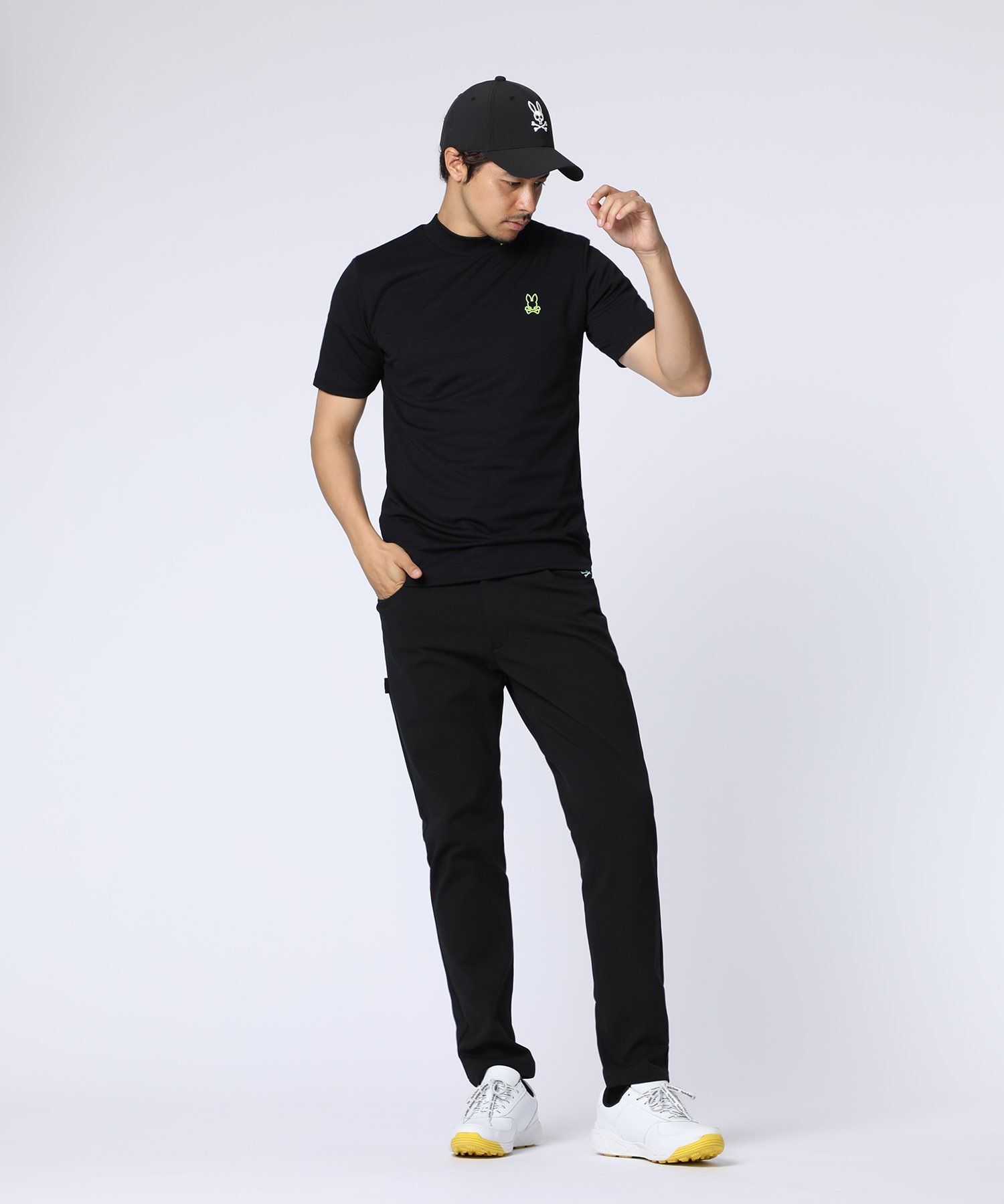 GOLF]ラバーロゴ 半袖モックネックTシャツ｜Psycho Bunny｜サイコ