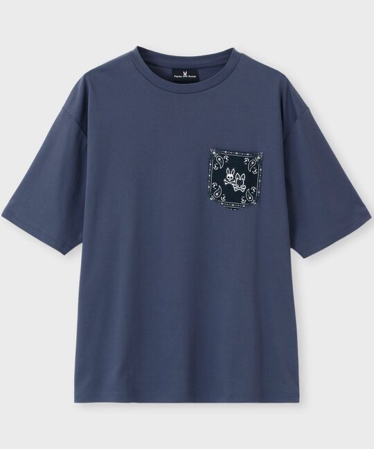 オリジナルバンダナ柄 リラックスポケットTシャツ