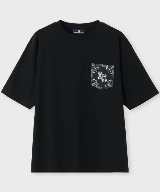 オリジナルバンダナ柄 リラックスポケットTシャツ