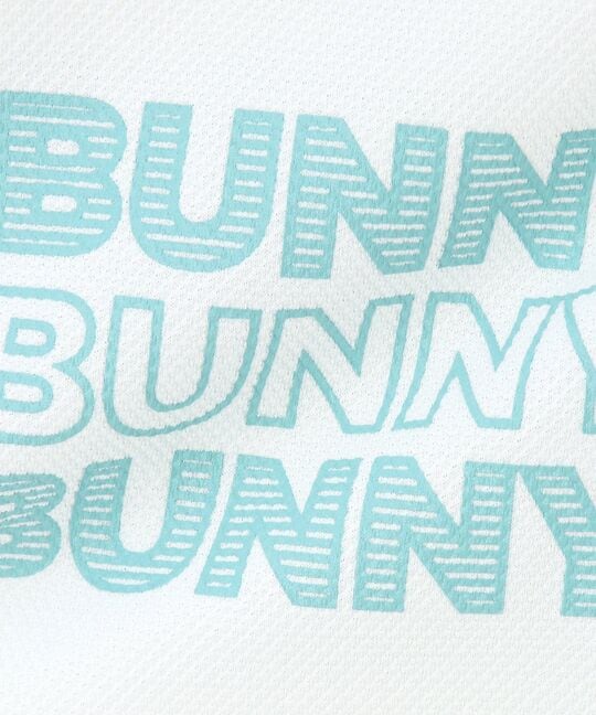 [GOLF]ロゴパネルプリント ハニカム半袖モックネックTシャツ