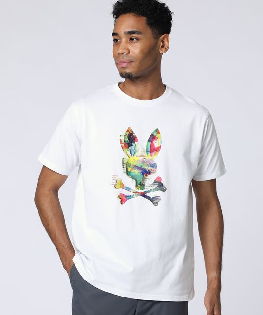 カラフルグリッチロゴ プリントTシャツ