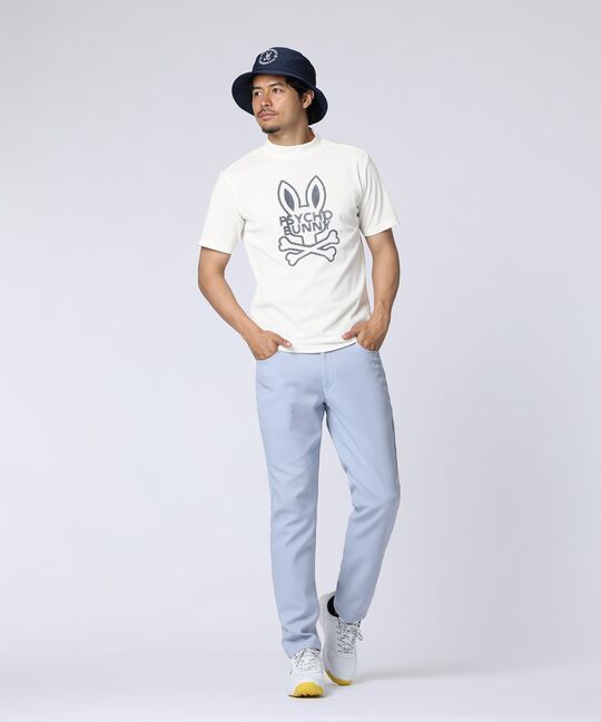 [GOLF]ビッグラインロゴ ドライミニワッフル モックネックTシャツ