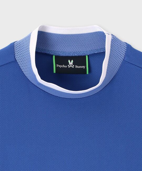 [GOLF]吸水速乾 フロッキープリント モックネックTシャツ