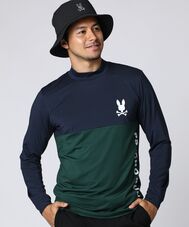 [WEB限定]切り替え モックネックロングスリーブTシャツ