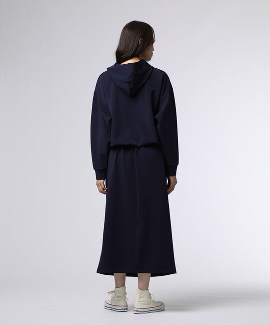 [WOMEN]フーデッド ロングワンピース