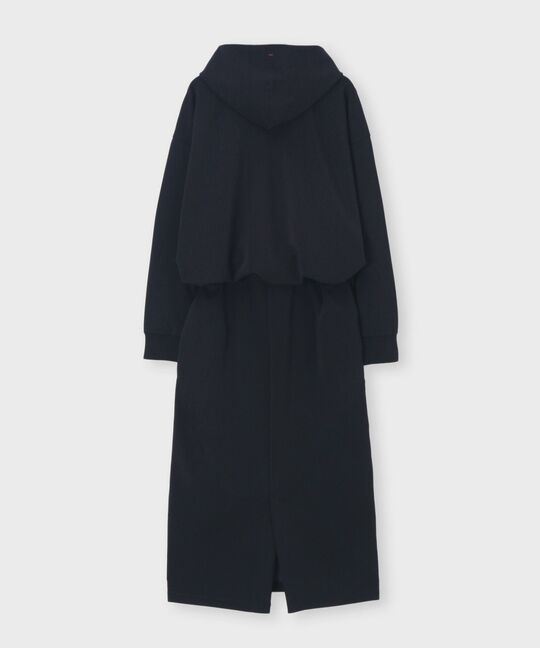 [WOMEN]フーデッド ロングワンピース