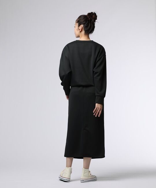 [WOMEN]クルーネックロングワンピース