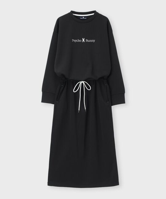 [WOMEN]クルーネックロングワンピース
