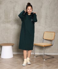 [WOMEN]ダンボール フーデッド ワンピース