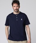 シルケットスムース ヘンリーネック Tシャツ