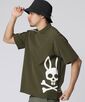 [WEB限定] リラックスフィットビッグバニーロゴ モックネックTシャツ