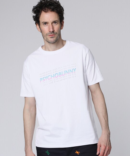 80's グラデーション ロゴ Tシャツ