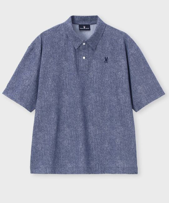 Dot Airメッシュメランジポロカラーシャツ