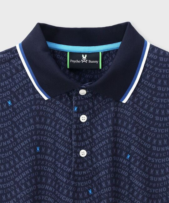 [GOLF]オリジナル総柄ロゴプリント ポロシャツ