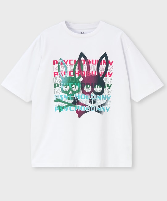 タイポグラフィグラデロゴ プリントTシャツ