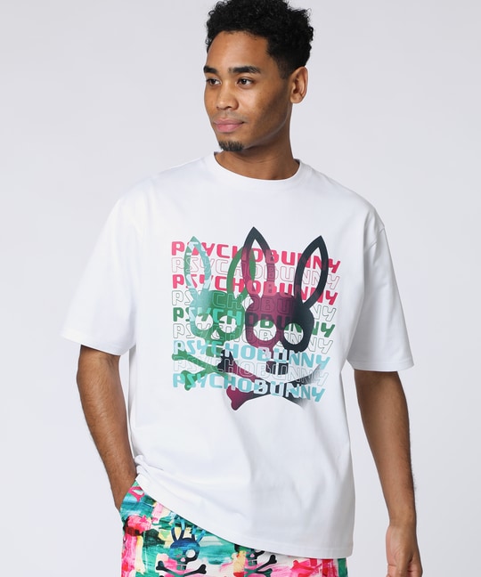 タイポグラフィグラデロゴ プリントTシャツ