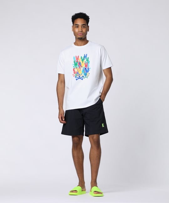 マルチカラーBUNNYラバープリントTシャツ