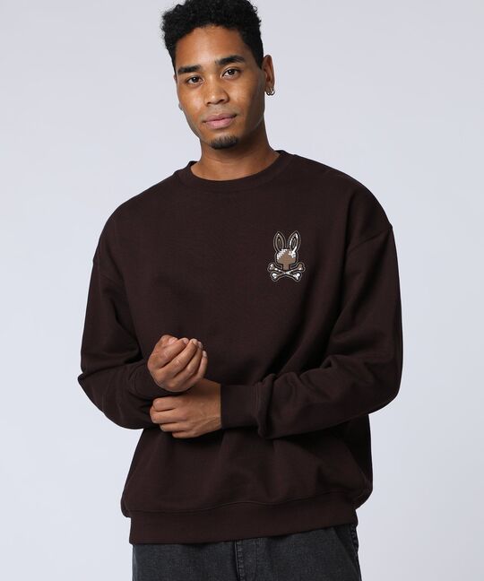 ピマ裏毛 バックアート リラックスフィット クルーネックスウェット