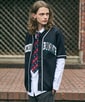 エンブロイダリーバニー ベースボールシャツ