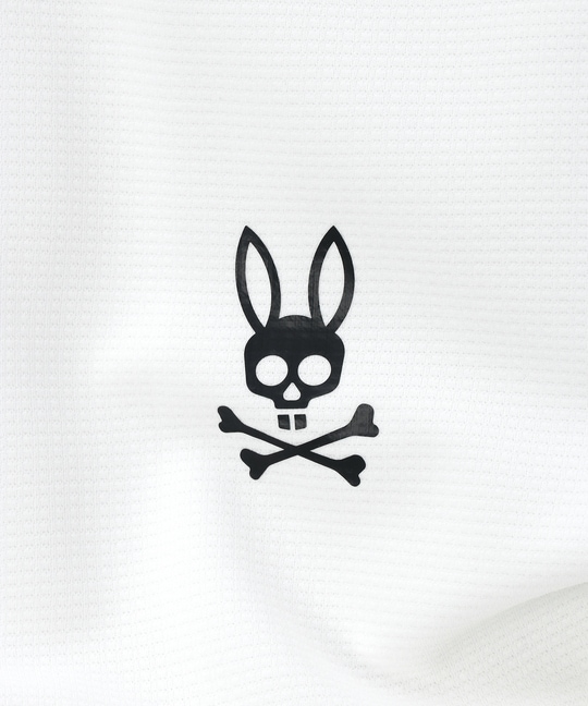 [WEB限定]ブロック切替ロゴ ジャガードフライス モックネックTシャツ