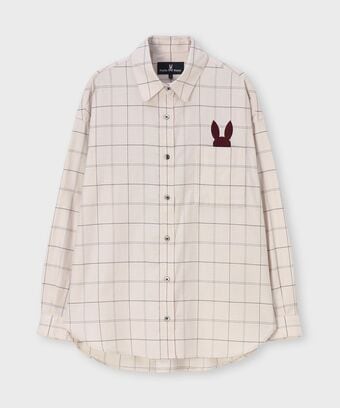 [WOMEN]ビエラチェック ポケットバニーシャツ